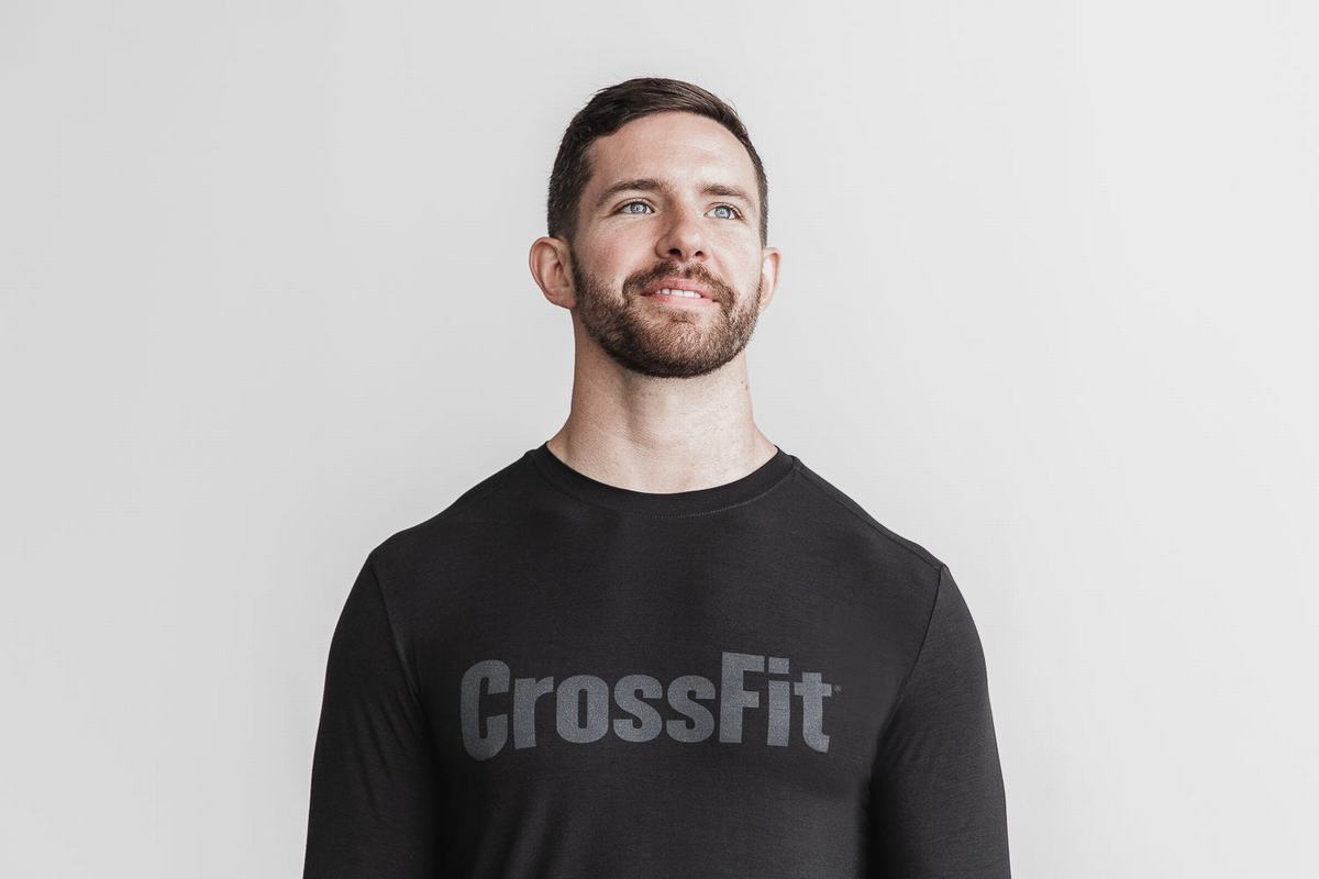 Nobull Crossfit® Men's Long Sleeves Black | Australia (ME7853)